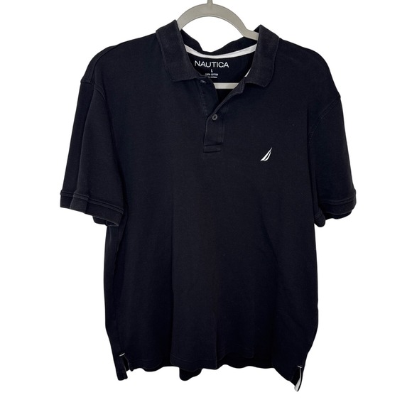 Nautica Other - Nautica Mens Black Short Sleeve Classic‎ Fit Polo Shirt Size L